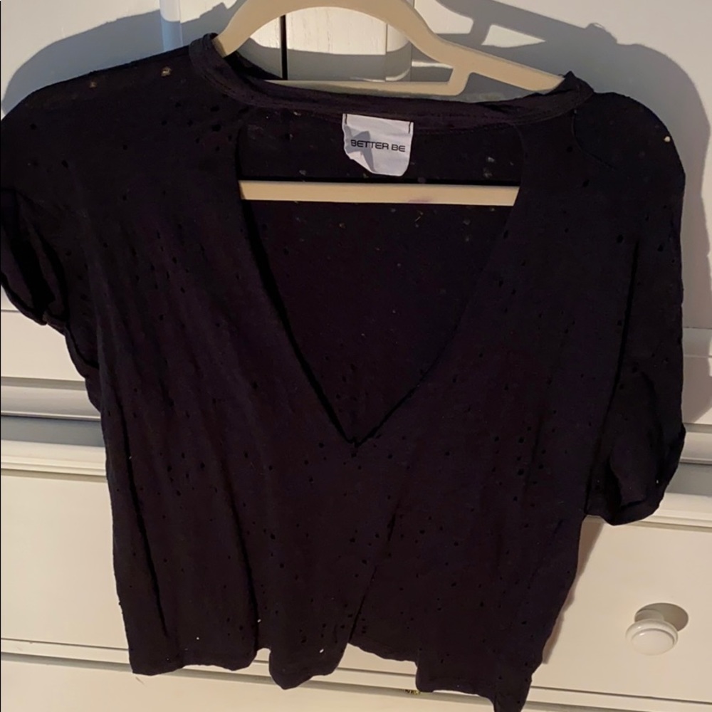 Better B v neck shirt